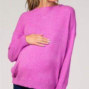 Pink Wide Neck Sweater